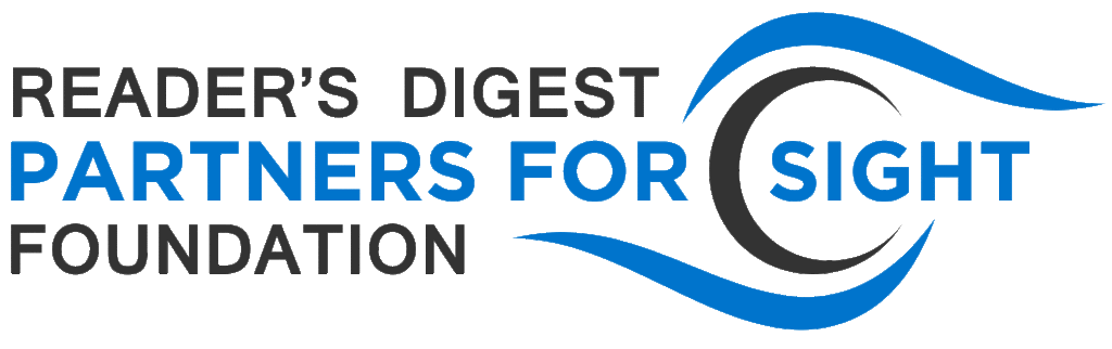Readers Digest Partners for Sight Foundation logo. Link to Home Page